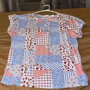 Floral Patchwork Women's Top